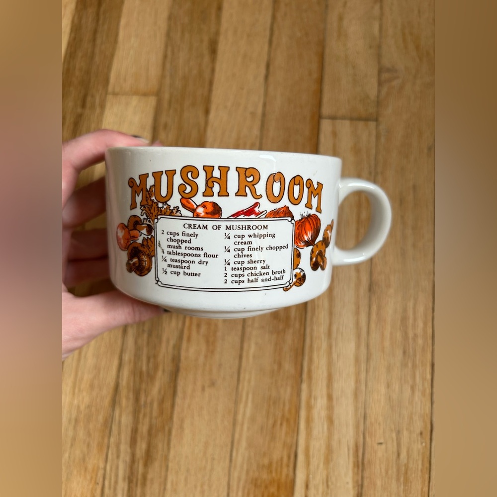 Vintage Mushroom Soup Mug